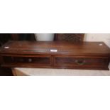 Mahogany two-drawer box