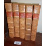 Five volumes of Ned Ward's works, inc. 1706 "London Spy"