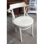 Painted bentwood office armchair