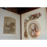 Victorian album of cabinet cards, cartes de visite and photographs
