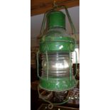 An early 20th c. "Meteorite" galvanised masthead ship's lantern, 2ft tall