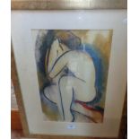 Colour print after Elizabeth STORK of an abstract nude study