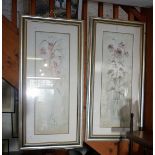 Pair of prints of still life of flowers in glass vase after Cheri Blum