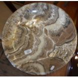 Large marble dish, 39cm diameter