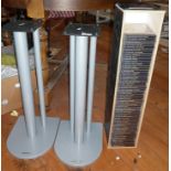 Two Atacama speaker stands and almost complete set of CDs of "The Blues Collection"