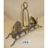 Indian silver peacock letter rack, approx 9" long (300g in weight)