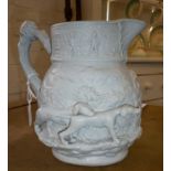 Mason's Ironstone relief harvest jug with hounds