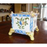 Continental tin glazed inkstand