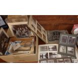 Large collection of assorted photographs and cabinet cards etc., inc. two Victorian albums with team