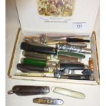 Assorted pen and pocket knives