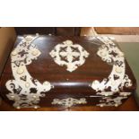 Vintage casket containing costume jewellery