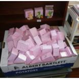 Very large quantity of boxed resin "Alphabet" teddy bear figures