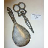 Norwegian 19th c. baptismal spoon - marked as 13 1/4 fineness of silver, and with maker's mark.