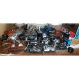 Collection of assorted cameras, lenses and camera bodies