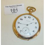 Victorian ladies engraved Waltham pocket watch - marked as FORTUNE GOLD FILLED