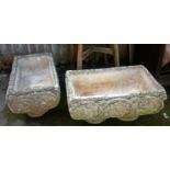 Pair of stonework planters