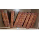 Ten volumes half leather Dickens novels, inc. "Forsters Life of Dickens", pub. Chapman & Hall