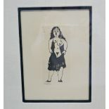 Pablo Picasso etching of Maja á la Robe Courte from his "347 series", c. 1971, having La Celestine