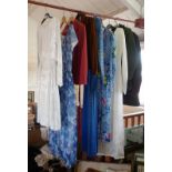 Vintage clothing: group of ladies dresses and jackets