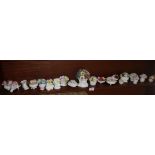 Collection of assorted Coalport, Aynsley and other china flower basket ornaments