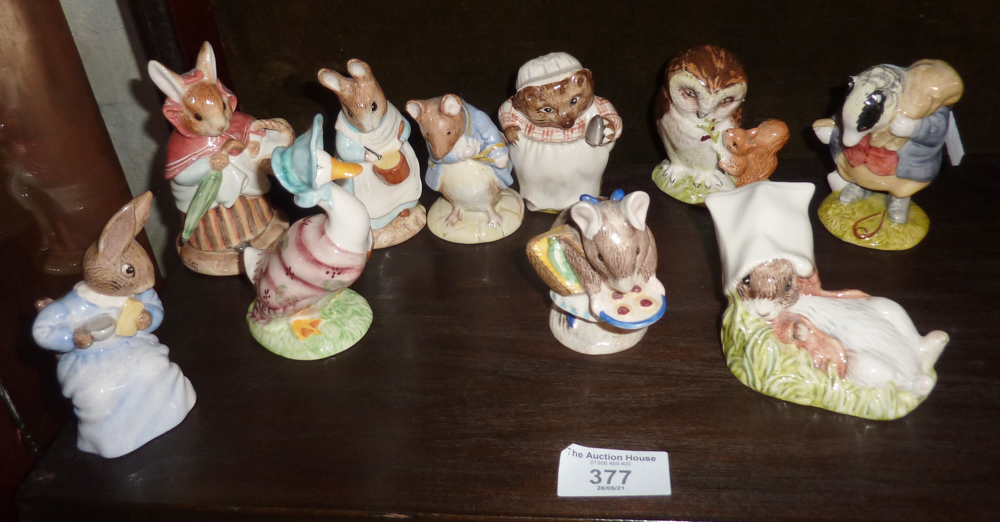 Ten Royal Albert Beatrix Potter figurines