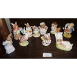Ten Royal Albert Beatrix Potter figurines