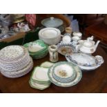 Sets of plates and bowls, a sandwich set, Royal Doulton tureen and plates, etc.