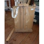 Artist's wooden Plein Air combined easel and paint box with shoulder strap