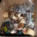 Box containing costume jewellery