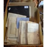 Quantity of handwritten letters (some with stamped envelopes), and other ephemera 1883-1901 relating