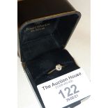 18ct gold diamond solitaire ring approx, half carat, approx. UK size J, 2g