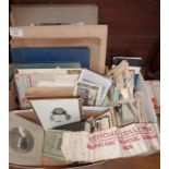 Good collection of ephemera and photographs, ration books, postcards, photograph albums etc