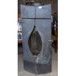 Invicta tall wood burner with six lengths of stainless steel flue