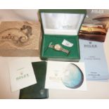 Vintage 1980's ladies Rolex watch with all original packaging, booklets, guarantees etc.