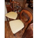 Harlequin set of five mahogany balloon back dining chairs