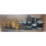 1970's Poole Pottery coffee set, a Cinque Ports coffee set and a Kilncraft set with bowls