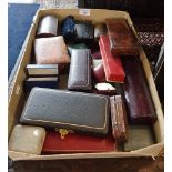 Collection of vintage & antique jewellery cases and boxes (empty)