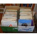 Collection of vinyl single records (two boxes)