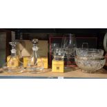 Assorted glassware, inc. boxed sets of wine goblets, etc.