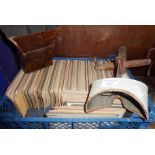 Box of approximately 200+ stereoview cards - subjects include Military, India etc, also with two