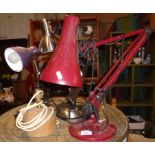 Vintage Anglepoise desk lamp, 2 x similar and another