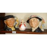 Royal Doulton Pearly King and Queen (D6760 & D6759), together with figures of Valerie (HN2107)