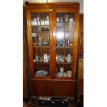 Edwardian bookcase with cupboard under