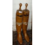Pair of wooden riding boot trees