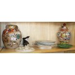 Assorted European and Asian china etc. inc. two Oriental lidded jars