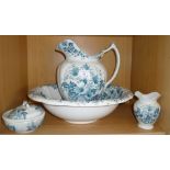 Edwardian china wash bowl and jug set