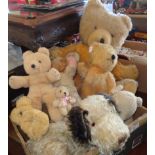 Eight various old Teddy Bears