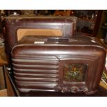 A PILOT bakelite cased valve radio and similar speaker