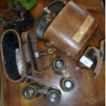 WW2 US Army Signals Corps binoculars, Lafitte Military Glass field glasses and two other pairs