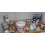 Collection of assorted modern Chinese & Japanese porcelain bowls, vases and jars